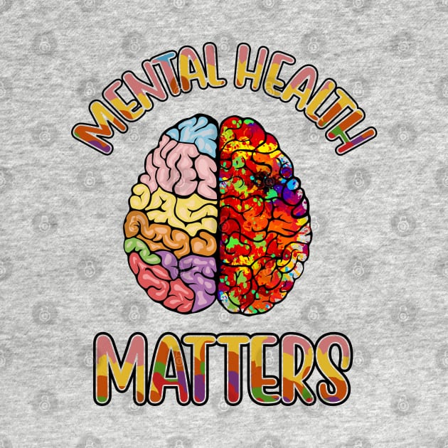 Colorful Mental Health Matters Mental Illness Awareness by ArtedPool